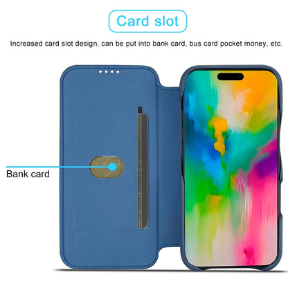 For iPhone 16 Plus LC.IMEEKE Hon Ancient Series Flip Leather Phone Case(Blue) - iPhone 16 Plus Cases by LC.IMEEKE | Online Shopping UK | buy2fix