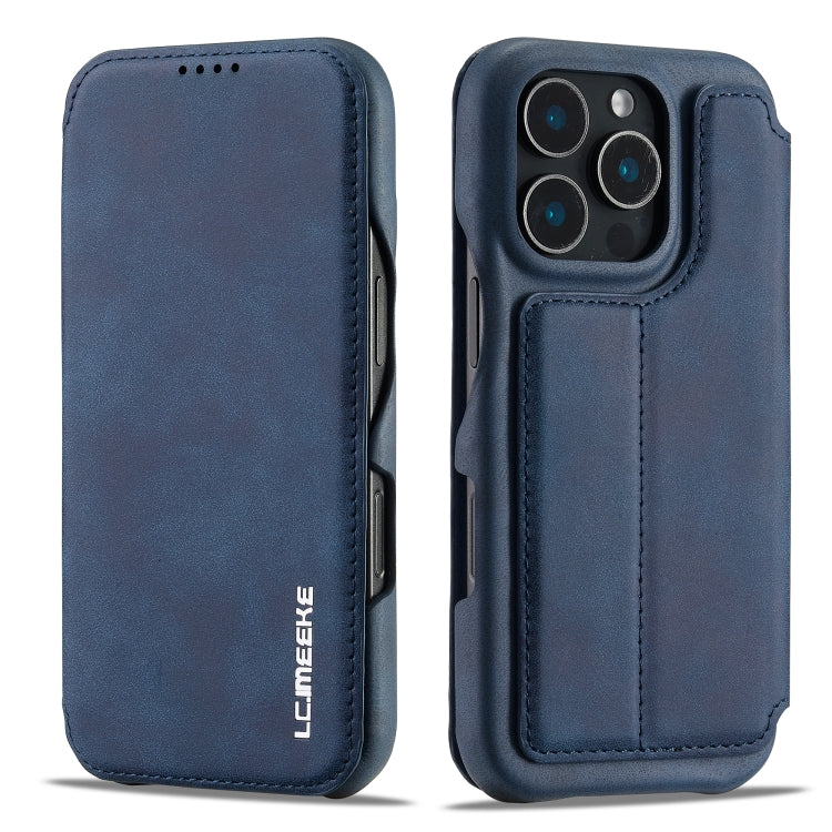 For iPhone 15 Pro Max LC.IMEEKE Hon Ancient Series Flip Leather Phone Case(Blue) - iPhone 15 Pro Max Cases by LC.IMEEKE | Online Shopping UK | buy2fix