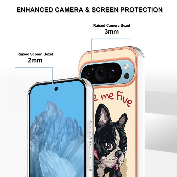 For Google Pixel 9 / 9 Pro Electroplating Dual-side IMD Phone Case(Lucky Dog) - Google Cases by buy2fix | Online Shopping UK | buy2fix