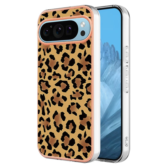 For Google Pixel 9 Pro XL Electroplating Dual-side IMD Phone Case(Leopard Print) - Google Cases by buy2fix | Online Shopping UK | buy2fix