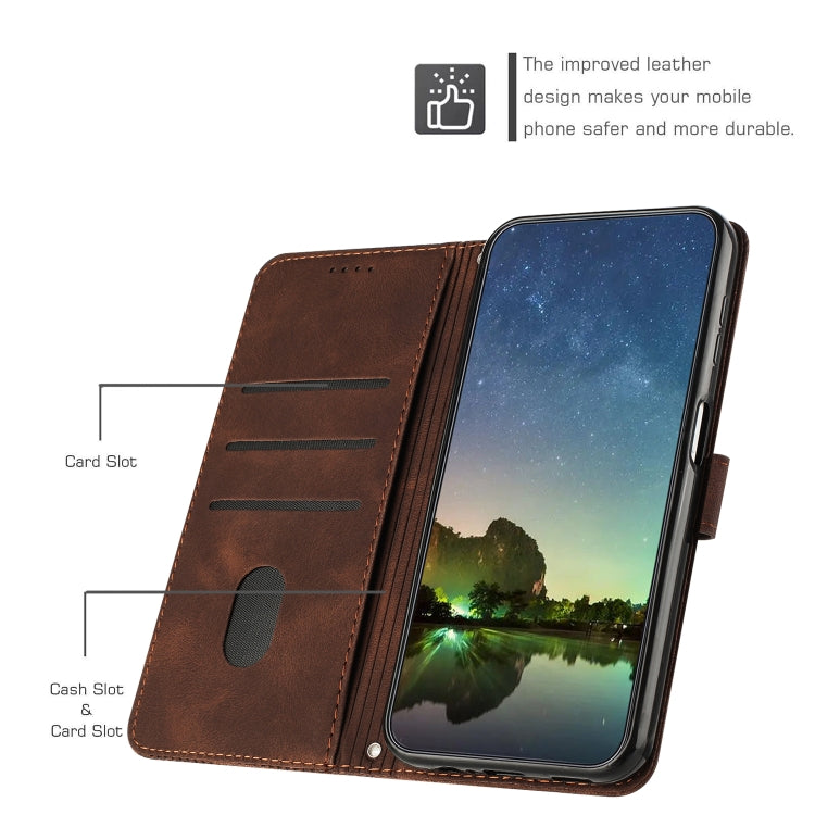 For OnePlus 12 Dream Triangle Leather Phone Case with Lanyard(Brown) - OnePlus Cases by buy2fix | Online Shopping UK | buy2fix