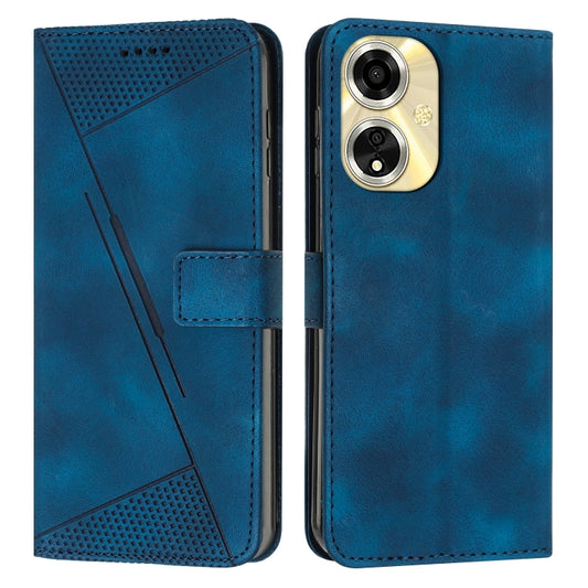 For OPPO Reno11 F Dream Triangle Leather Phone Case with Lanyard(Blue) - Reno11 F Cases by buy2fix | Online Shopping UK | buy2fix