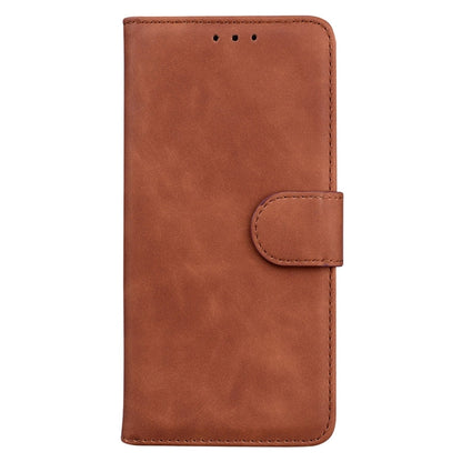 For OnePlus 13 Skin Feel Pure Color Flip Leather Phone Case(Brown) - OnePlus Cases by buy2fix | Online Shopping UK | buy2fix