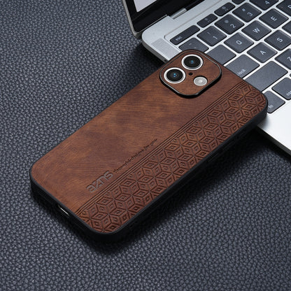 For iPhone 16 Plus AZNS 3D Embossed Skin Feel Phone Case(Brown) - iPhone 16 Plus Cases by AZNS | Online Shopping UK | buy2fix