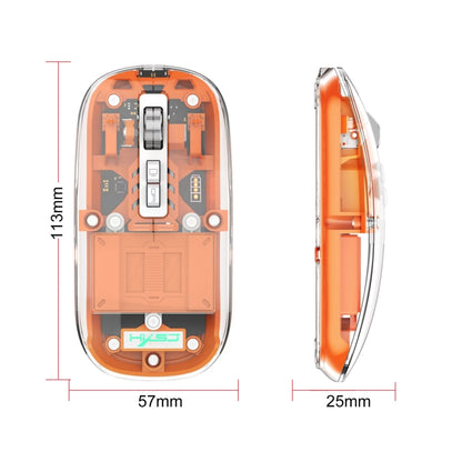 HXSJ T900 Transparent Magnet Three-mode Wireless Gaming Mouse(Bean Green) - Wireless Mice by HXSJ | Online Shopping UK | buy2fix