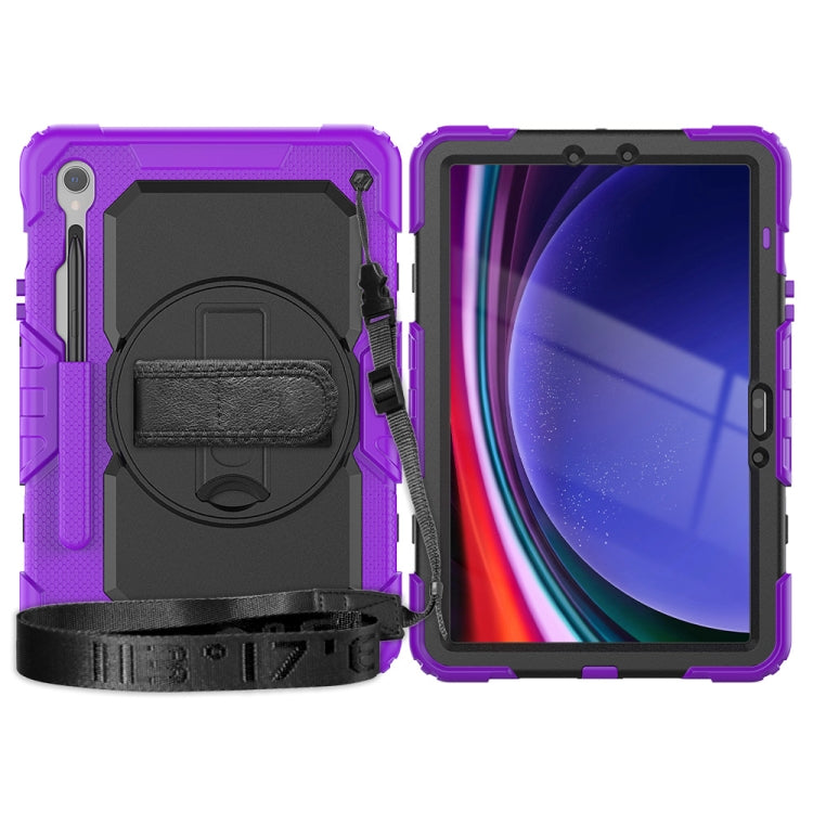 For Samsung Galaxy Tab S9 / S8 / S7 Silicone + PC Tablet Case(Purple+Black) - Galaxy Tab S9 Cases by buy2fix | Online Shopping UK | buy2fix