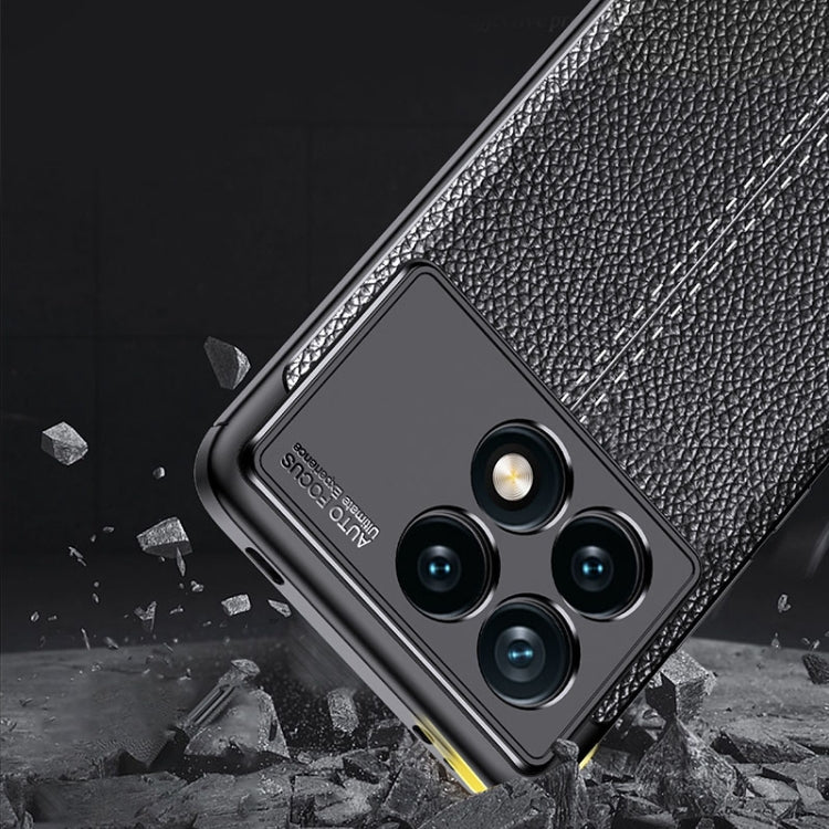 For Xiaomi Redmi K70E Litchi Texture Shockproof TPU Phone Case(Black) - K70E Cases by buy2fix | Online Shopping UK | buy2fix