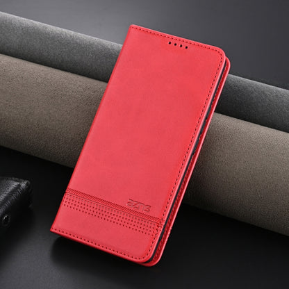 For OPPO Find X7 AZNS Magnetic Calf Texture Flip Leather Phone Case(Red) - Find X7 Cases by AZNS | Online Shopping UK | buy2fix