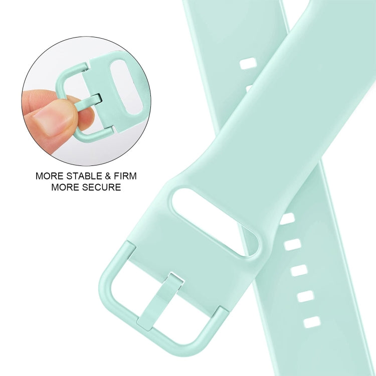 For Apple Watch Series 8 41mm Pin Buckle Silicone Watch Band(Mint Green) - Watch Bands by buy2fix | Online Shopping UK | buy2fix