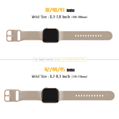 For Apple Watch Series 7 41mm Pin Buckle Silicone Watch Band(Milk Tea) - Watch Bands by buy2fix | Online Shopping UK | buy2fix