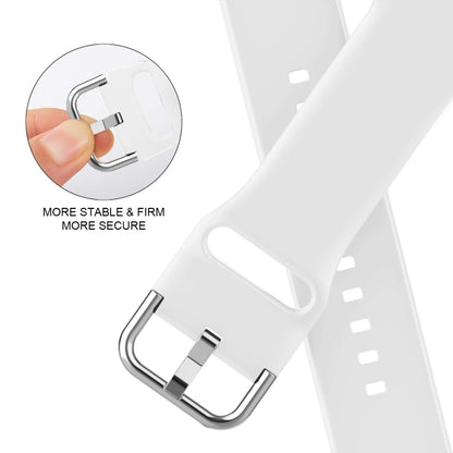 For Apple Watch Series 4 40mm Pin Buckle Silicone Watch Band(White) - Watch Bands by buy2fix | Online Shopping UK | buy2fix