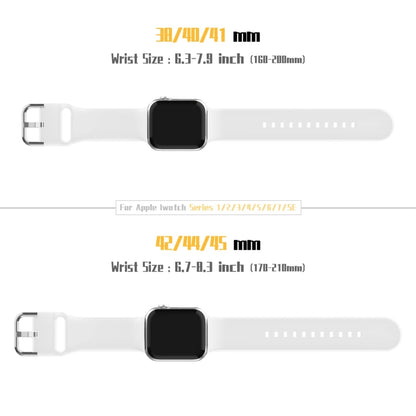 For Apple Watch 42mm Pin Buckle Silicone Watch Band(White) - Watch Bands by buy2fix | Online Shopping UK | buy2fix