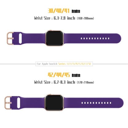 For Apple Watch Series 9 45mm Pin Buckle Silicone Watch Band(Purple) - Watch Bands by buy2fix | Online Shopping UK | buy2fix