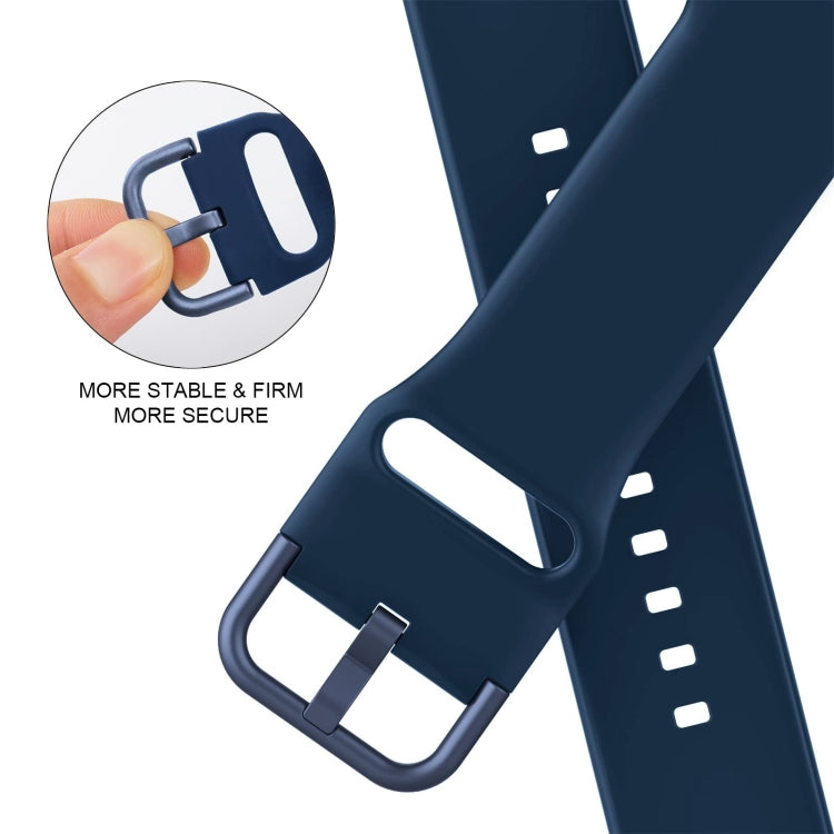 For Apple Watch SE 2023 44mm Pin Buckle Silicone Watch Band(Abyss Blue) - Watch Bands by buy2fix | Online Shopping UK | buy2fix