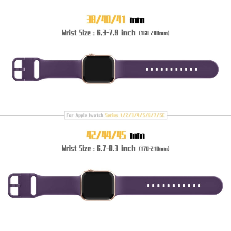 For Apple Watch SE 2023 40mm Pin Buckle Silicone Watch Band(Dark Purple) - Watch Bands by buy2fix | Online Shopping UK | buy2fix