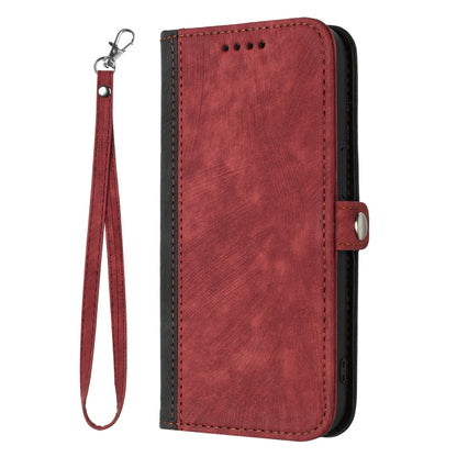 For iPhone SE 2024 Side Buckle Double Fold Hand Strap Leather Phone Case(Red) - More iPhone Cases by buy2fix | Online Shopping UK | buy2fix