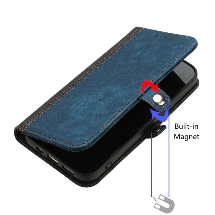 For Motorola Moto G Power 5G 2024 Side Buckle Double Fold Hand Strap Leather Phone Case(Royal Blue) - Motorola Cases by buy2fix | Online Shopping UK | buy2fix