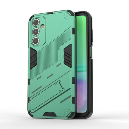 For Samsung Galaxy A15 Punk Armor 2 in 1 PC + TPU Shockproof Phone Case with Invisible Holder(Green) - Galaxy Phone Cases by buy2fix | Online Shopping UK | buy2fix