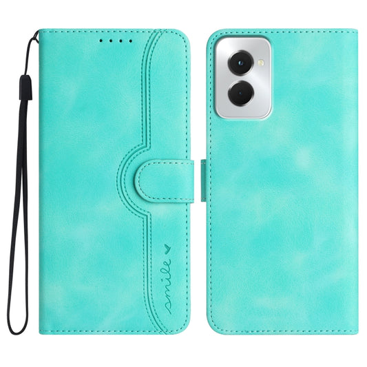 For Motorola Moto G Power 5G 2024 Heart Pattern Skin Feel Leather Phone Case(Light Blue) - Motorola Cases by buy2fix | Online Shopping UK | buy2fix