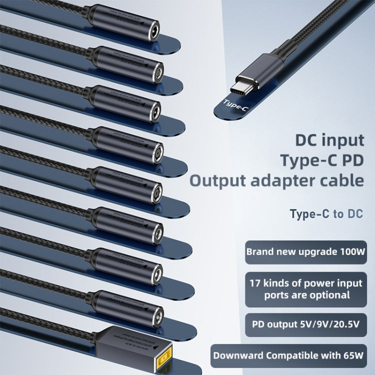 DC 3 x 1.1mm to USB-C / Type-C Male 100W Computer Charging Adapter Connector - Universal Power Adapter by buy2fix | Online Shopping UK | buy2fix