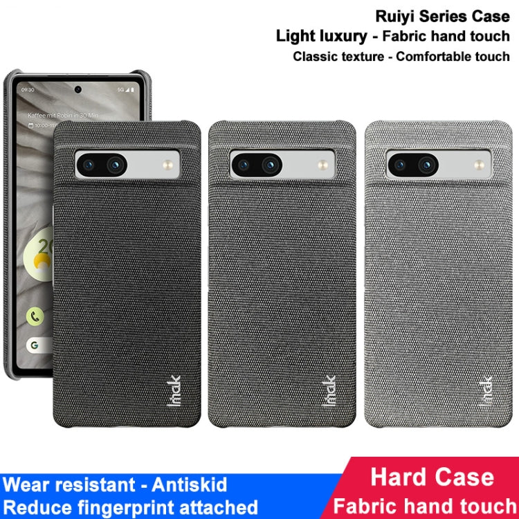 For Google Pixel 7a imak Ruiyi Series Cloth Texture PU + PC Phone Case(Light Grey) - Google Cases by imak | Online Shopping UK | buy2fix