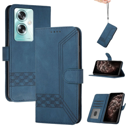 For OPPO A79 Cubic Skin Feel Flip Leather Phone Case(Blue) - OPPO Cases by buy2fix | Online Shopping UK | buy2fix