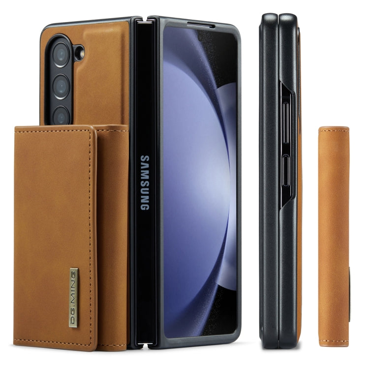 For Samsung Galaxy Z Fold5 DG.MING M1 Series 3-Fold Multi Card Wallet + Magnetic Phone Case(Brown) - Galaxy Z Fold5 Cases by DG.MING | Online Shopping UK | buy2fix