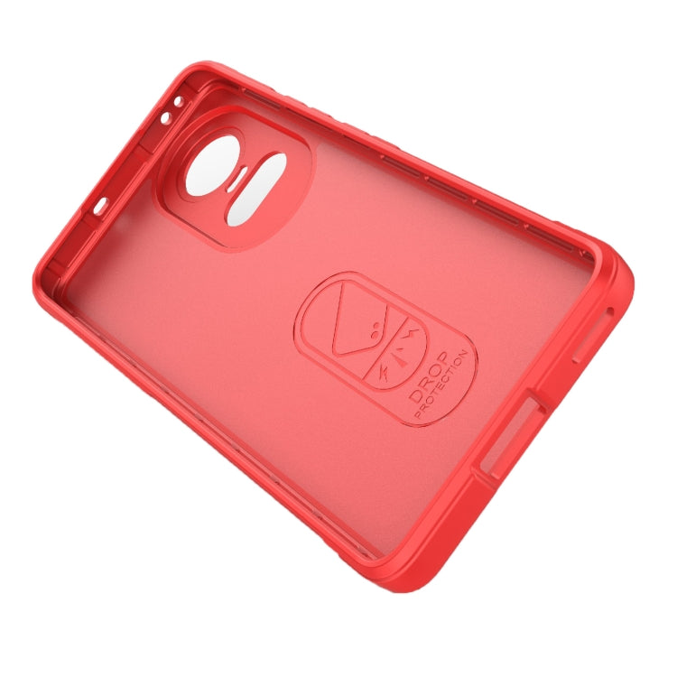 For OPPO Reno10 5G Global Magic Shield TPU + Flannel Phone Case(Red) - OPPO Cases by buy2fix | Online Shopping UK | buy2fix