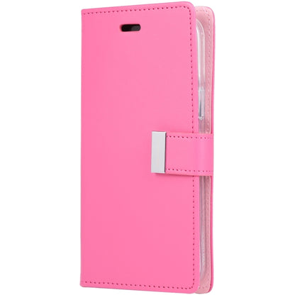 For iPhone 15 Pro Max GOOSPERY RICH DIARY Crazy Horse Texture Leather Phone Case(Rose Red) - iPhone 15 Pro Max Cases by GOOSPERY | Online Shopping UK | buy2fix