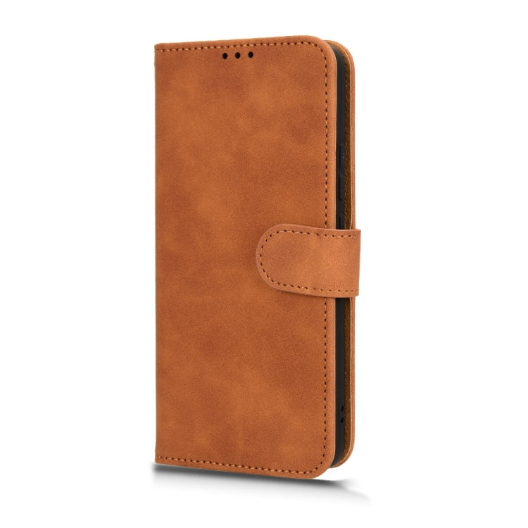 For Xiaomi Redmi K70 / K70 Pro Skin Feel Magnetic Flip Leather Phone Case(Brown) - K70 Pro Cases by buy2fix | Online Shopping UK | buy2fix