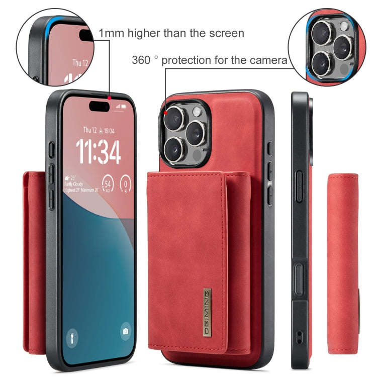 For iPhone 16 Pro Max DG.MING M1 Series 3-Fold Multi Card Wallet Leather Phone Case(Red) - iPhone 16 Pro Max Cases by DG.MING | Online Shopping UK | buy2fix