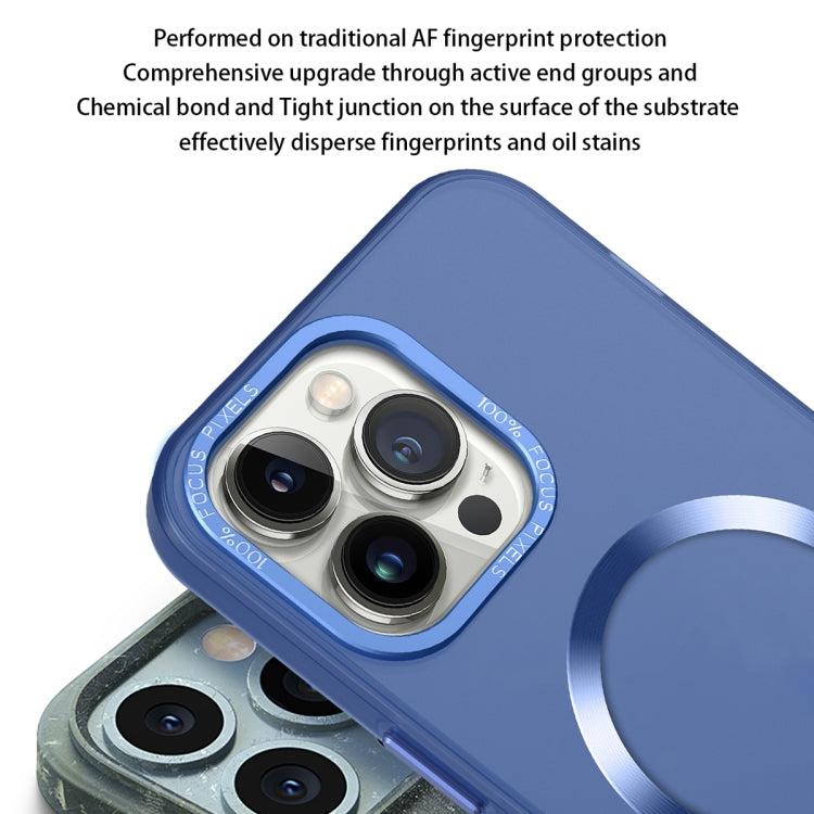 For iPhone SE 2022 / 2020 / 8 / 7 CD Texture MagSafe Frosted Translucent Phone Case(Royal Blue) - iPhone SE 2022 / 2020 / 8 / 7 Cases by buy2fix | Online Shopping UK | buy2fix