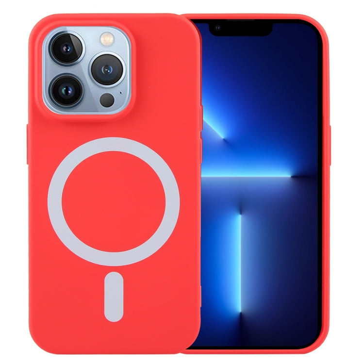 For iPhone 13 Pro MagSafe Liquid Silicone Phone Case(Red) - iPhone 13 Pro Cases by buy2fix | Online Shopping UK | buy2fix