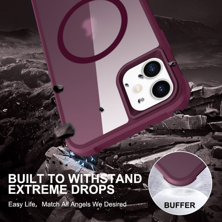 For iPhone 12 / 12 Pro MagSafe Magnetic Phone Case(Wine Red) - iPhone 12 / 12 Pro Cases by buy2fix | Online Shopping UK | buy2fix