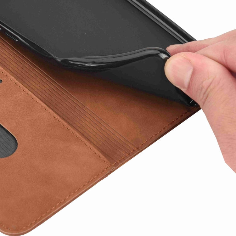 For iPhone 16 Pro Skin Feel Splicing Leather Phone Case(Brown) - iPhone 16 Pro Cases by buy2fix | Online Shopping UK | buy2fix