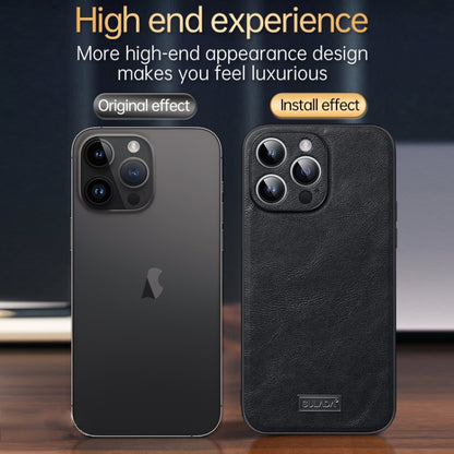 For iPhone 16 Pro SULADA Shockproof TPU Hybrid Handmade Leather Phone Case(Brown) - iPhone 16 Pro Cases by SULADA | Online Shopping UK | buy2fix