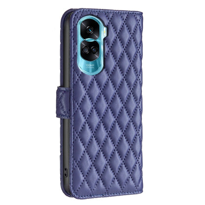 For Honor 90 Lite/X50i Diamond Lattice Wallet Flip Leather Phone Case(Blue) - Honor Cases by buy2fix | Online Shopping UK | buy2fix