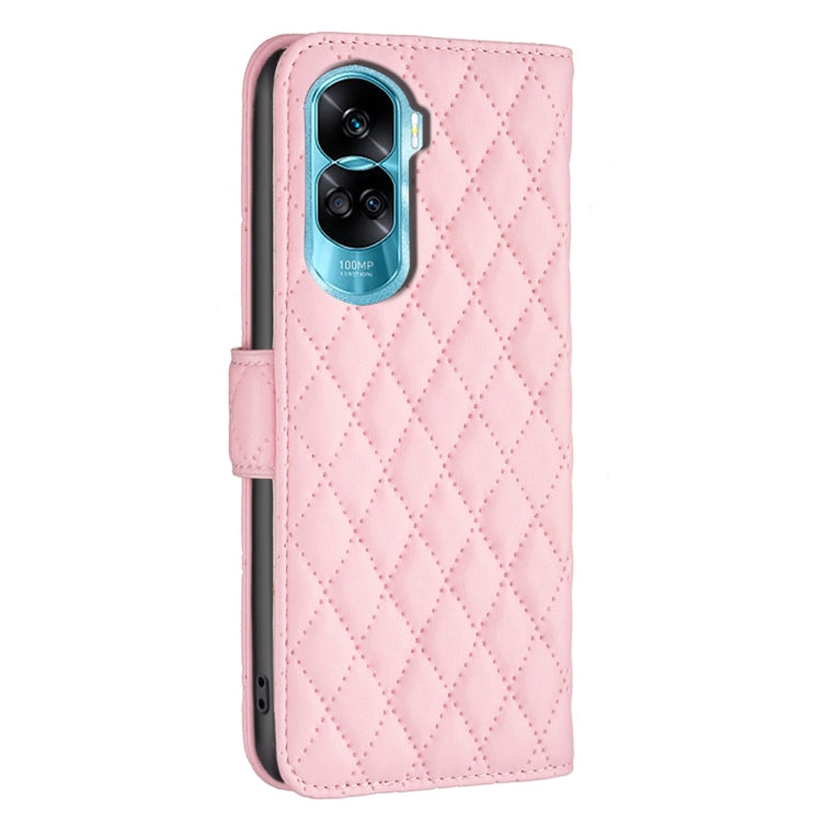 For Honor 90 Lite/X50i Diamond Lattice Wallet Flip Leather Phone Case(Pink) - Honor Cases by buy2fix | Online Shopping UK | buy2fix