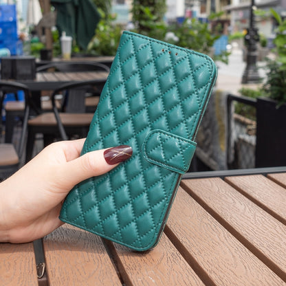 For Honor 100 Pro Diamond Lattice Wallet Flip Leather Phone Case(Green) - Honor Cases by buy2fix | Online Shopping UK | buy2fix