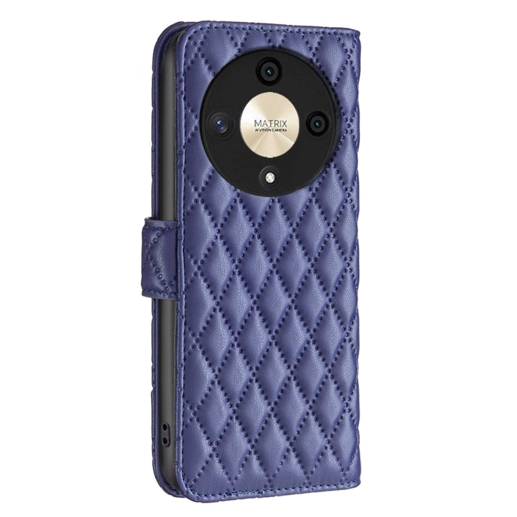 For Honor X9b/Magic6 Lite 5G Diamond Lattice Wallet Flip Leather Phone Case(Blue) - Honor Cases by buy2fix | Online Shopping UK | buy2fix