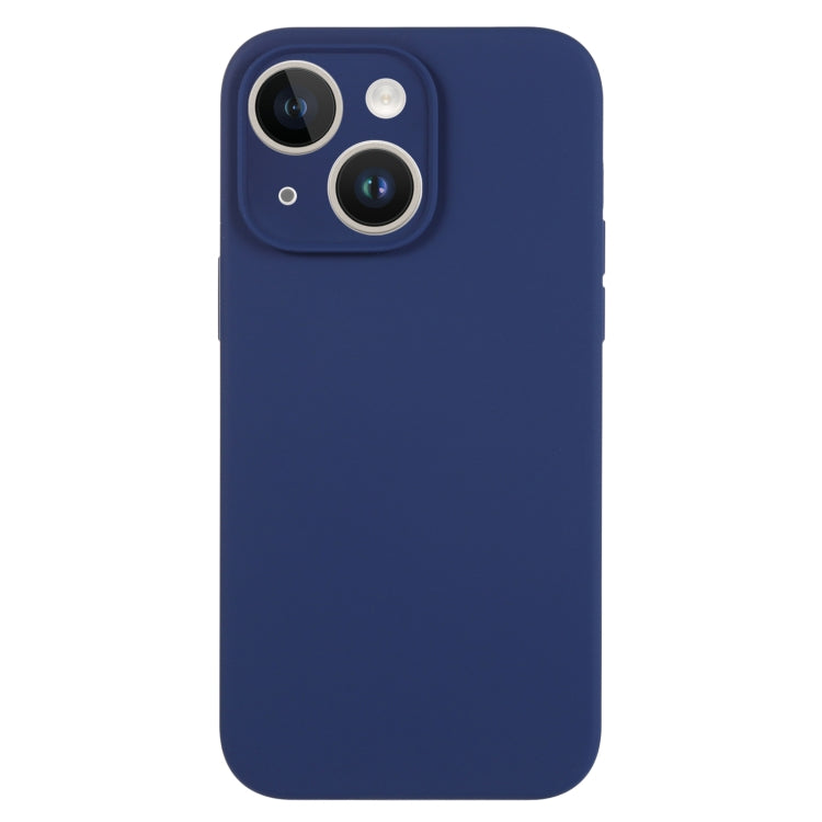For iPhone 14 Pure Color Liquid Silicone Fine Pore Phone Case(Royal Blue) - iPhone 14 Cases by buy2fix | Online Shopping UK | buy2fix