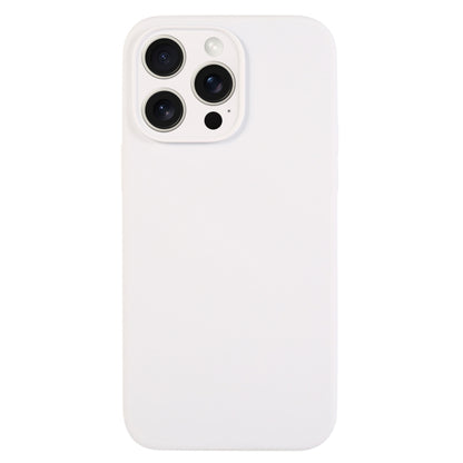 For iPhone 16 Pro Max Pure Color Liquid Silicone Fine Pore Phone Case(White) - iPhone 16 Pro Max Cases by buy2fix | Online Shopping UK | buy2fix