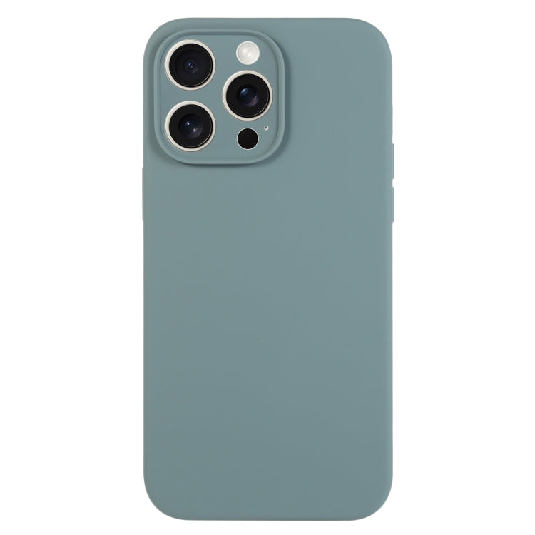 For iPhone 16 Pro Max Pure Color Liquid Silicone Fine Pore Phone Case(Pine Needle Green) - iPhone 16 Pro Max Cases by buy2fix | Online Shopping UK | buy2fix