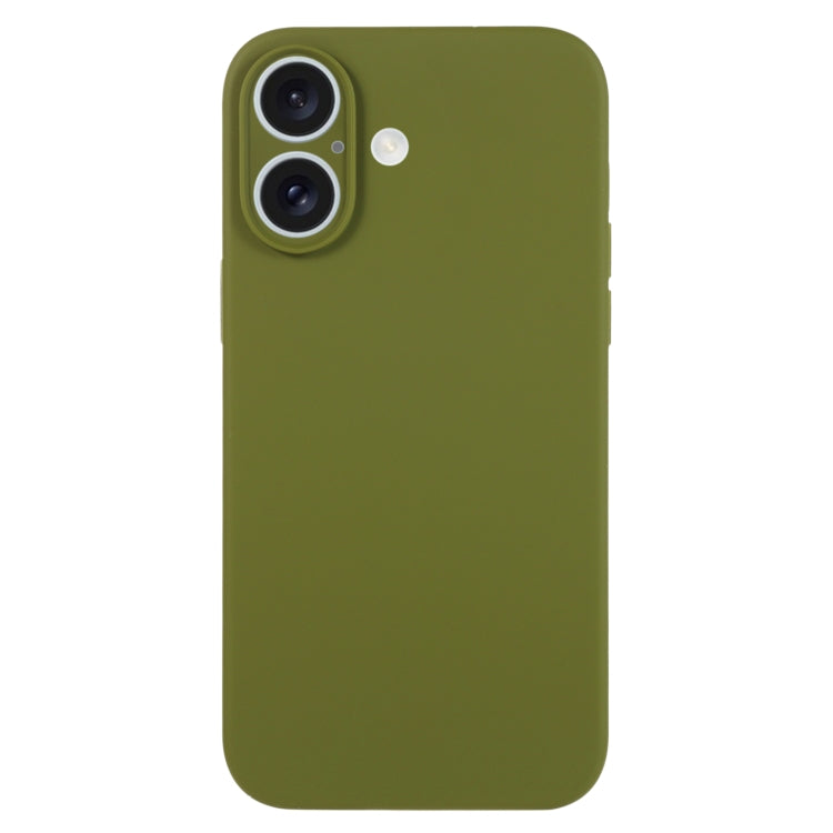 For iPhone 16 Plus Pure Color Liquid Silicone Fine Pore Phone Case(Pine Forest Green) - iPhone 16 Plus Cases by buy2fix | Online Shopping UK | buy2fix