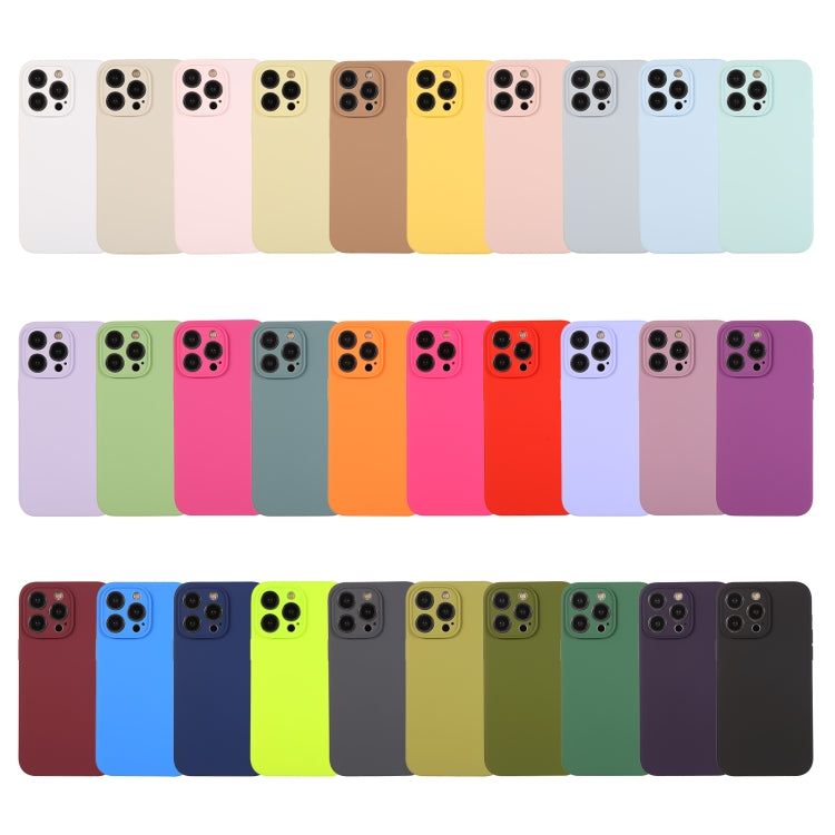 For iPhone 14 Pro Pure Color Liquid Silicone Fine Pore Phone Case(Pitaya) - iPhone 14 Pro Cases by buy2fix | Online Shopping UK | buy2fix