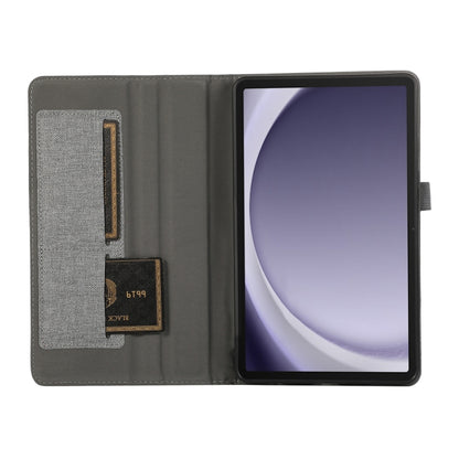 For Samsung Galaxy Tab A9 Horizontal Flip TPU + Fabric PU Leather Tablet Case(Grey) - Galaxy Tab A9 by buy2fix | Online Shopping UK | buy2fix