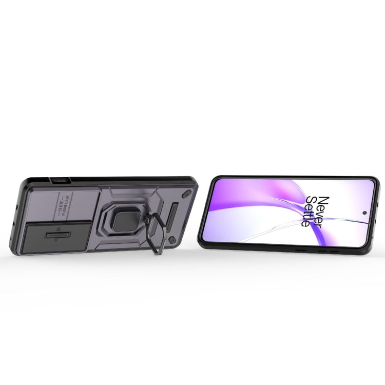 For OnePlus ACE 3V Sliding Camshield TPU + PC Shockproof Phone Case with Holder(Purple) - OnePlus Cases by buy2fix | Online Shopping UK | buy2fix