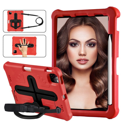 For iPad Air 11 2024 Shield 360 Rotation Handle EVA Shockproof PC Tablet Case(Red Black) - iPad Air 11 2024 Cases by buy2fix | Online Shopping UK | buy2fix