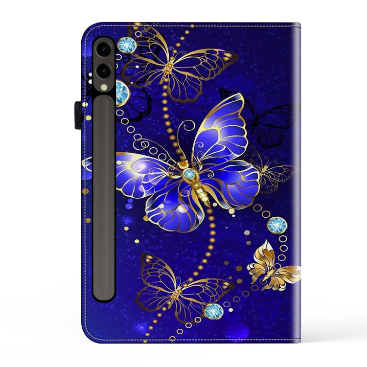 For Samsung Galaxy Tab S9+ / S9 FE+ Crystal Texture Painted Leather Tablet Case(Diamond Butterflies) - Galaxy Tab S9 FE+ by buy2fix | Online Shopping UK | buy2fix