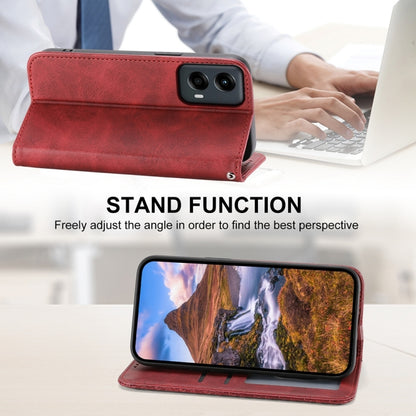 For Motorola Moto G Stylus 5G 2024 Cubic Grid Calf Texture Magnetic Leather Phone Case(Red) - Motorola Cases by buy2fix | Online Shopping UK | buy2fix